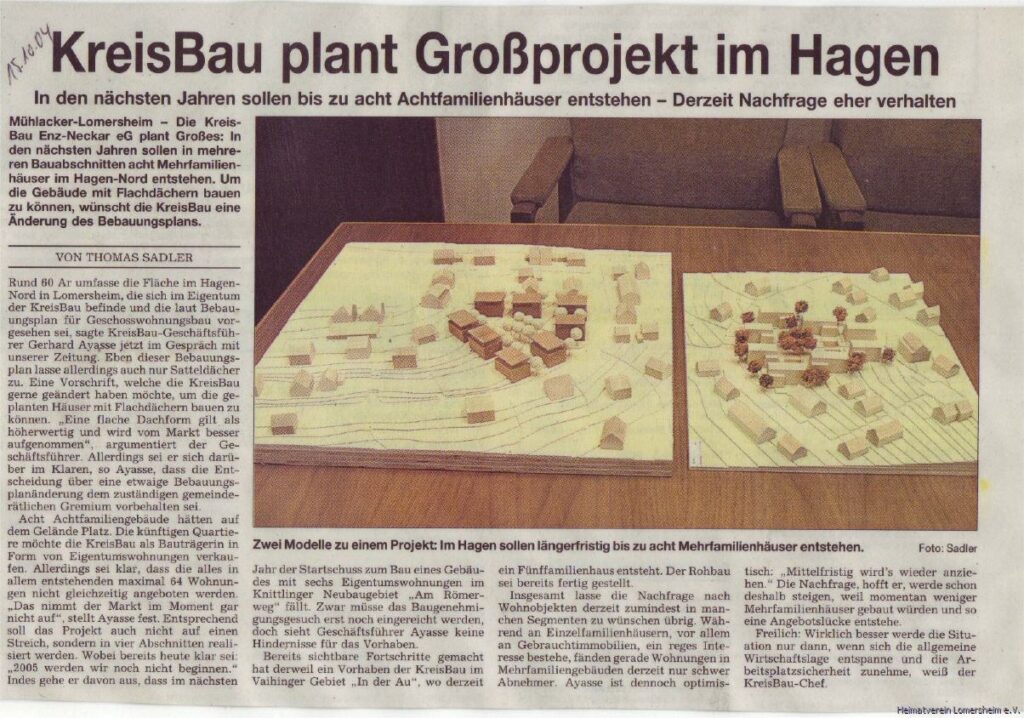 Bericht Mühlacker Tagblatt vom 15.10.2004